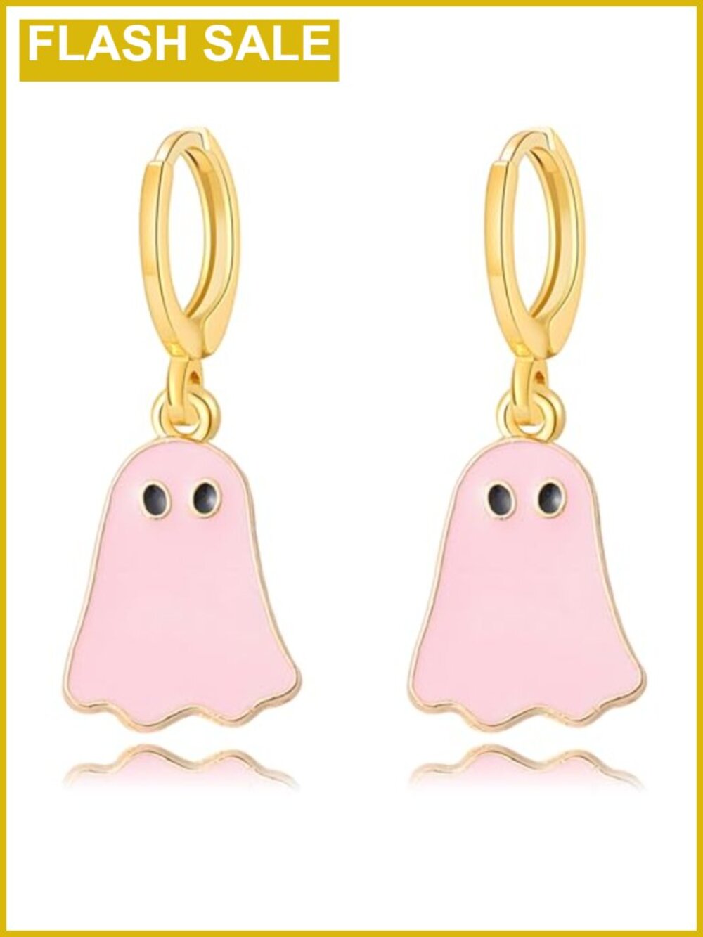 Ghost Huggie Hoop Earrings Enamel Halloween Party Jewelry